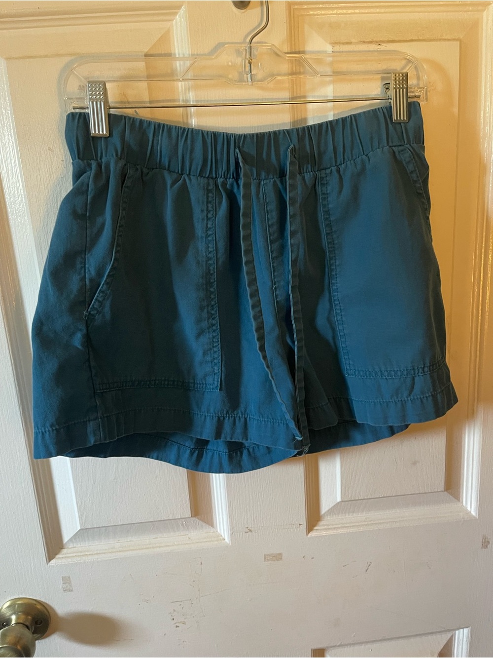 LOFT Teal Elastic Waist Drawstring Athletic Shorts